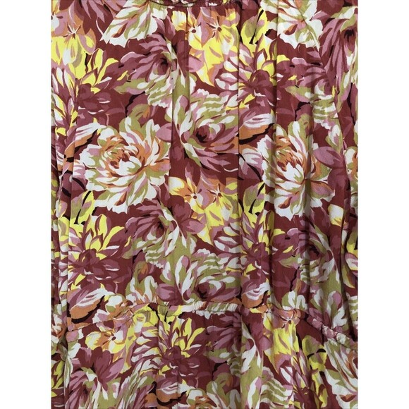 Torrid Rust Floral Gauze Peasant Long Sleeve Blouse Plus Size 2X 18 20 Boho - Picture 8 of 8